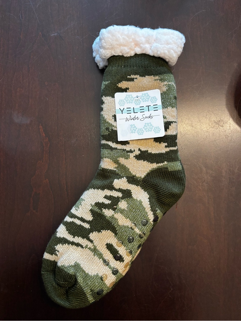 NEW! Cozy Camo Sherpa-Lined Winter Socks